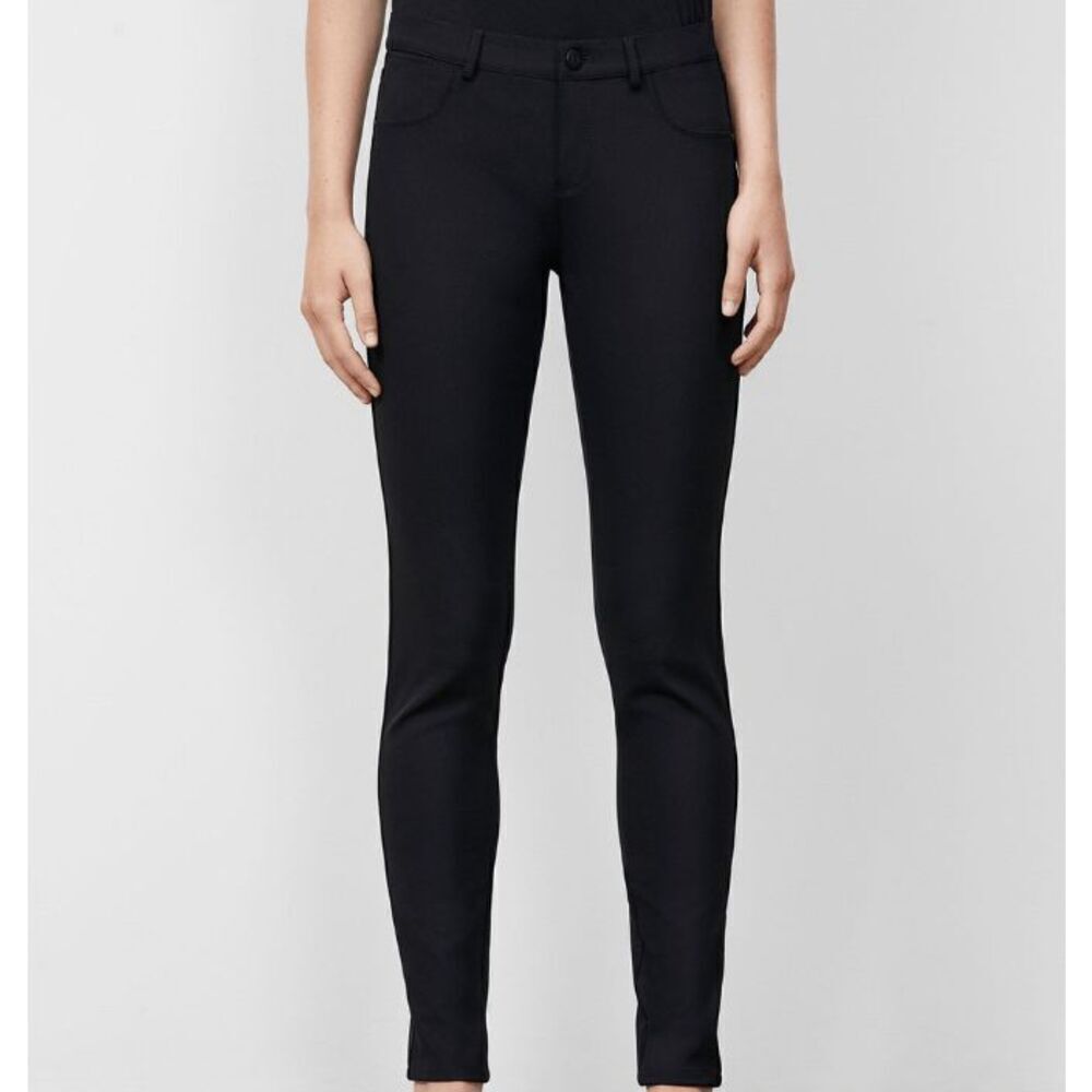 Lafayette 148 Acclaimed Mercer Pants Black Stretch‎ Slimming Size 0 (26")